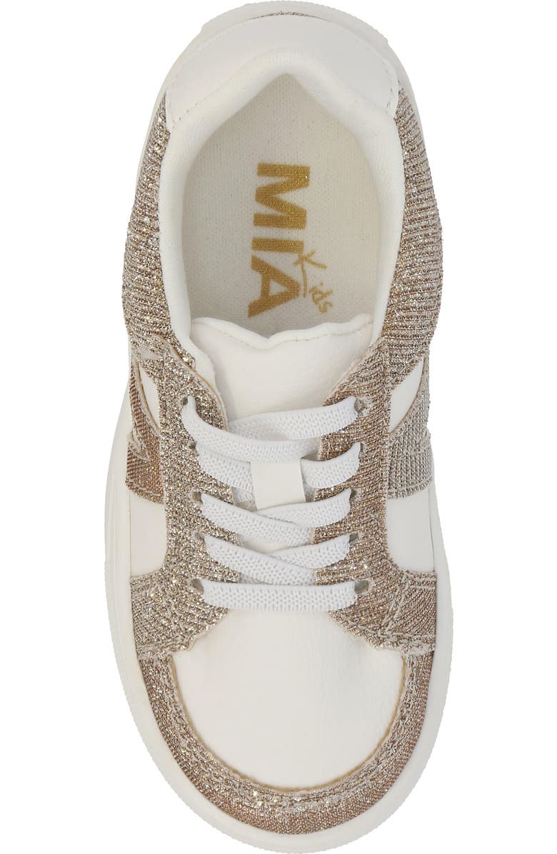 MIA Kids' Lil Anela Sneaker, Alternate, color, White/ Gold