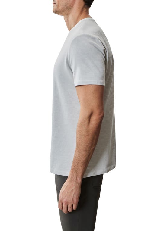 Robert Barakett Fitch Feeder Stripe Rib Trim T-shirt In Light Grey