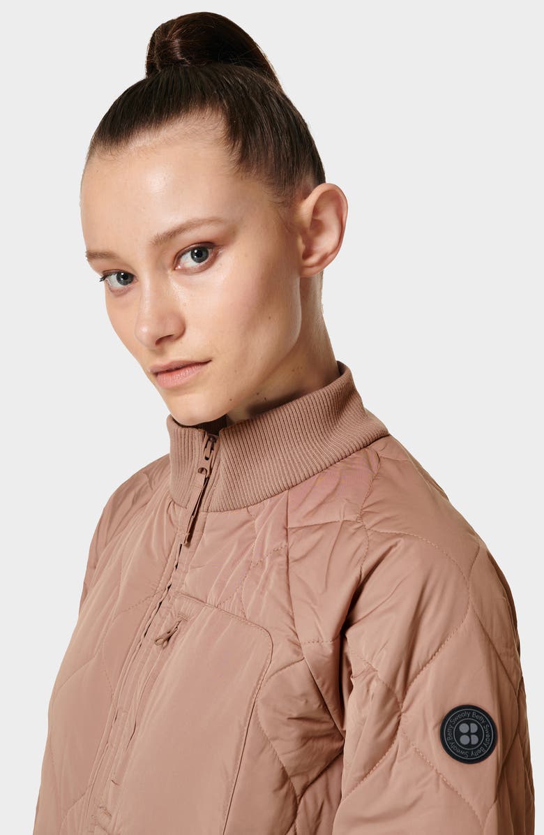 Sweaty Betty Long Quilted Coat, Alternate, color, 