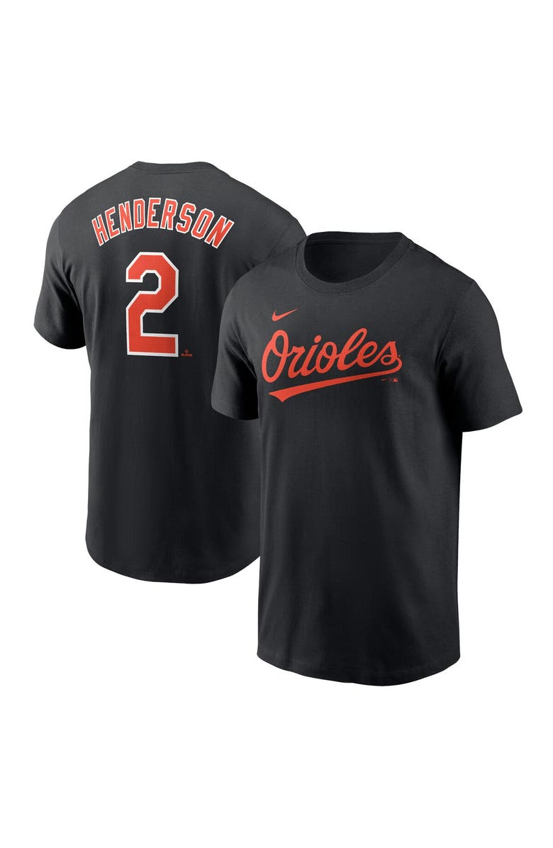 Nike Men's Nike Gunnar Henderson Black Baltimore Orioles Fuse Name & Number T-Shirt, Main, color, Black