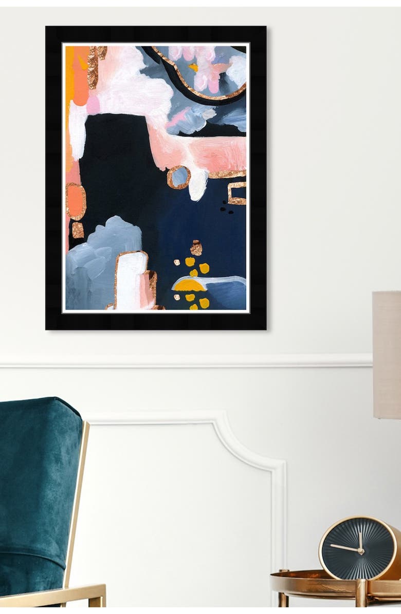 Wynwood Studio Copper Seas Blue Abstract Framed Wall Art, Alternate, color, 