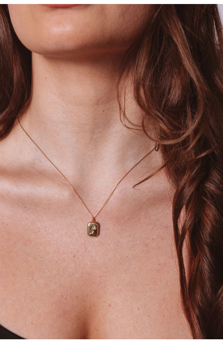 Set & Stones Audrey Birth Flower Necklace, Alternate, color, Gold / March
