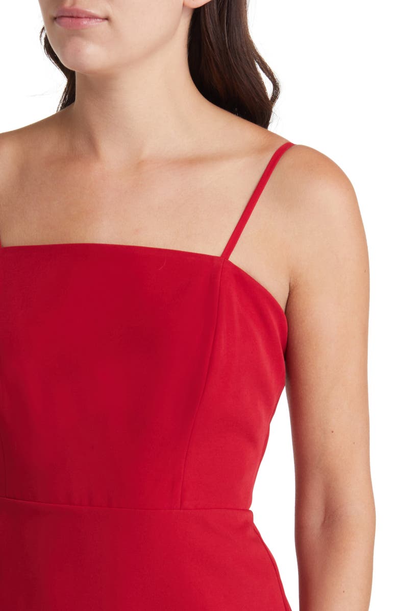 Sam Edelman Feather Hem Sheath Dress, Alternate, color, Wine