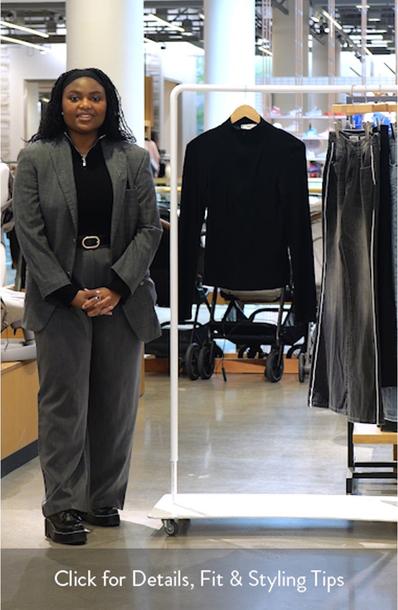 Mock Neck Half Zip Long Sleeve Top, sales video thumbnail