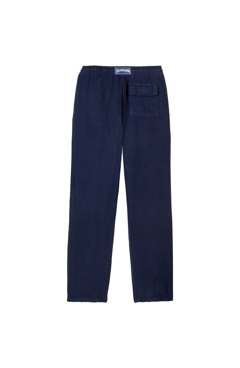 Vilebrequin Men's Solid Linen Pants, Alternate, color, Bleu Marine
