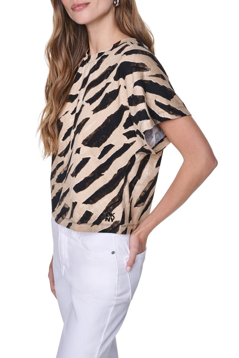 Dolman Sleeve Stretch Cotton Top, Alternate, color, GEO ANIMAL