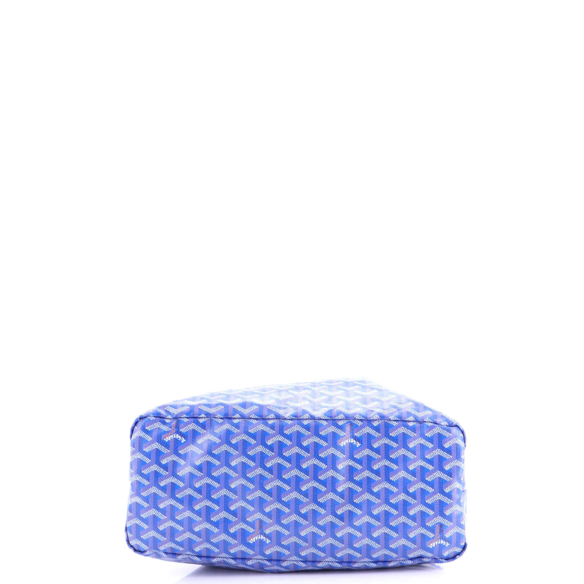 Pre-Owned Goyard Boheme Hobo Coated Canvas, Alternate, color, Blue