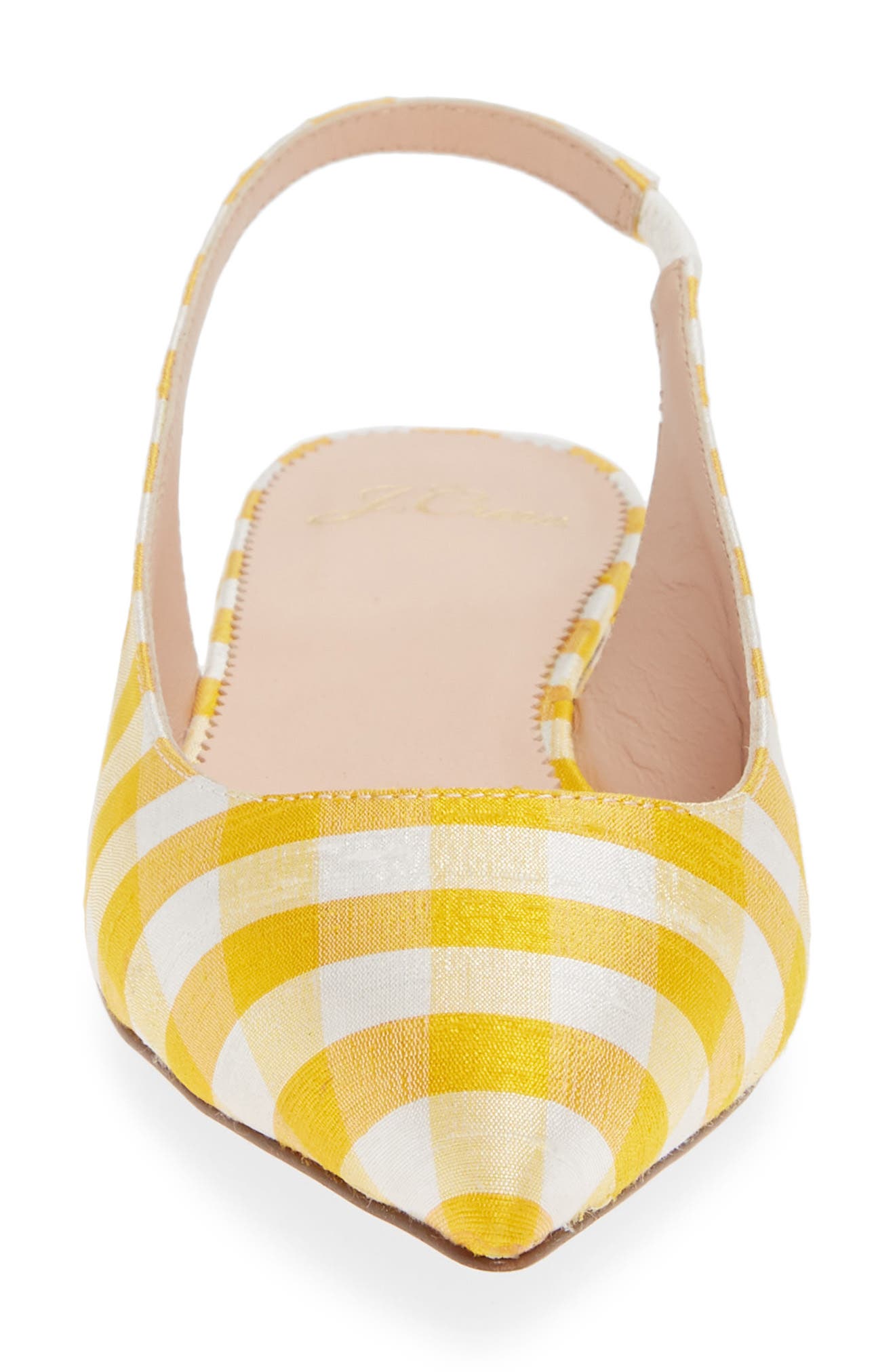 J.Crew Gingham Pointed Toe Slingback Flat, Alternate, color, 
