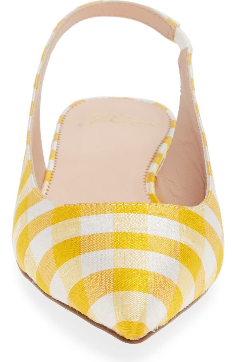 J.Crew Gingham Pointed Toe Slingback Flat, Alternate, color,
