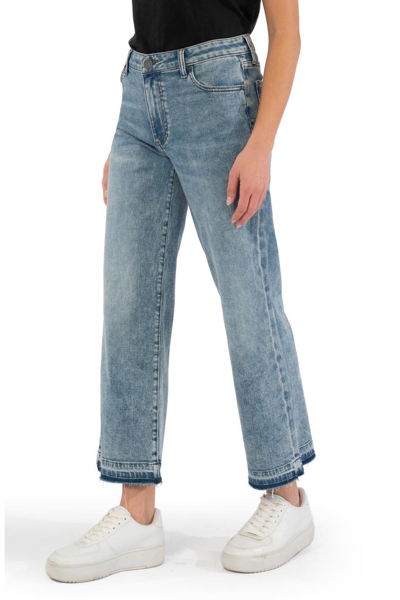 Fab Ab High Waist Release Hem Wide Leg Jeans, Alternate, color, IMPORTANCE
