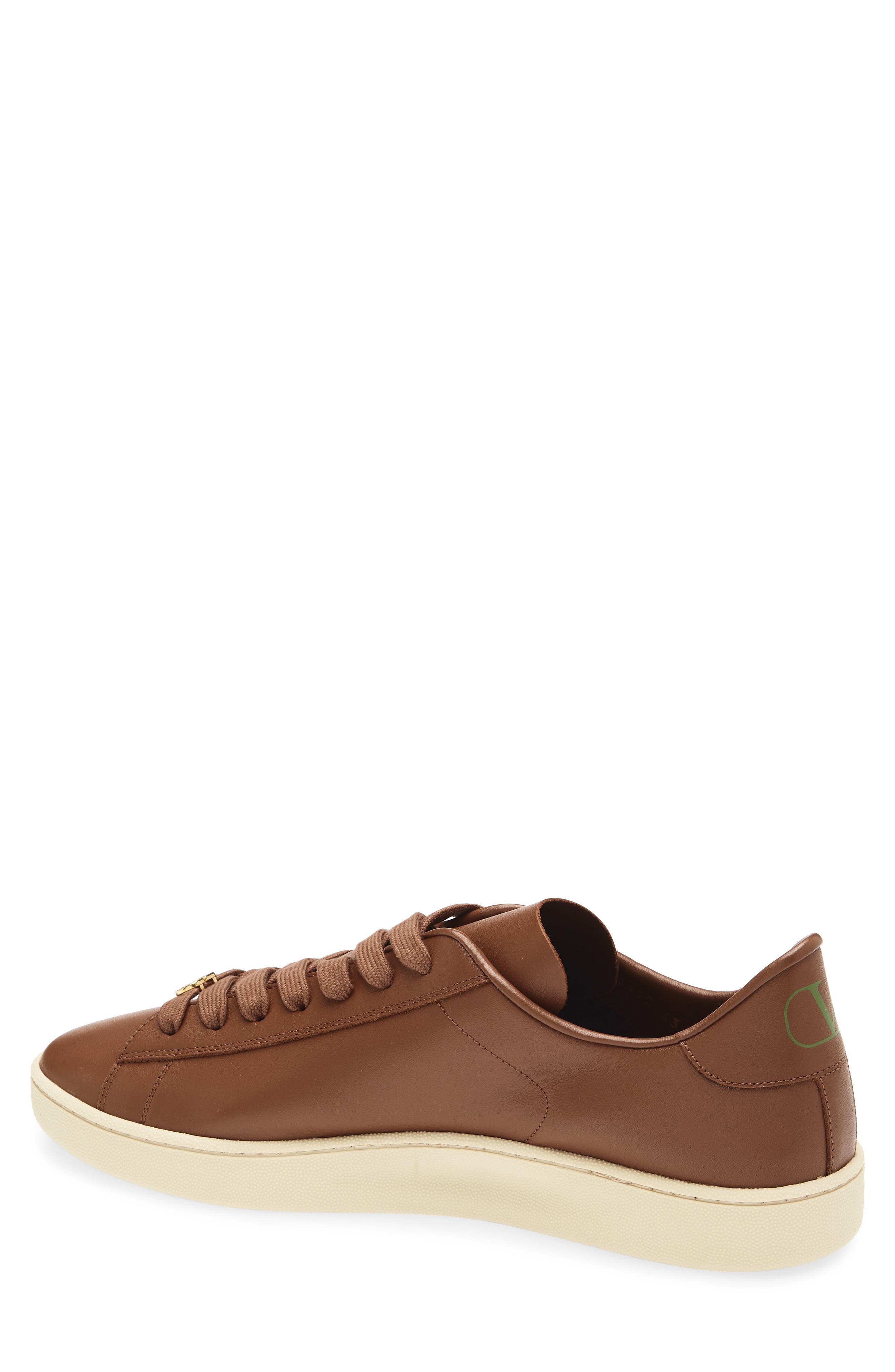 Valentino Garavani Calfskin Leather Sneaker, Alternate, color, Brown Multi