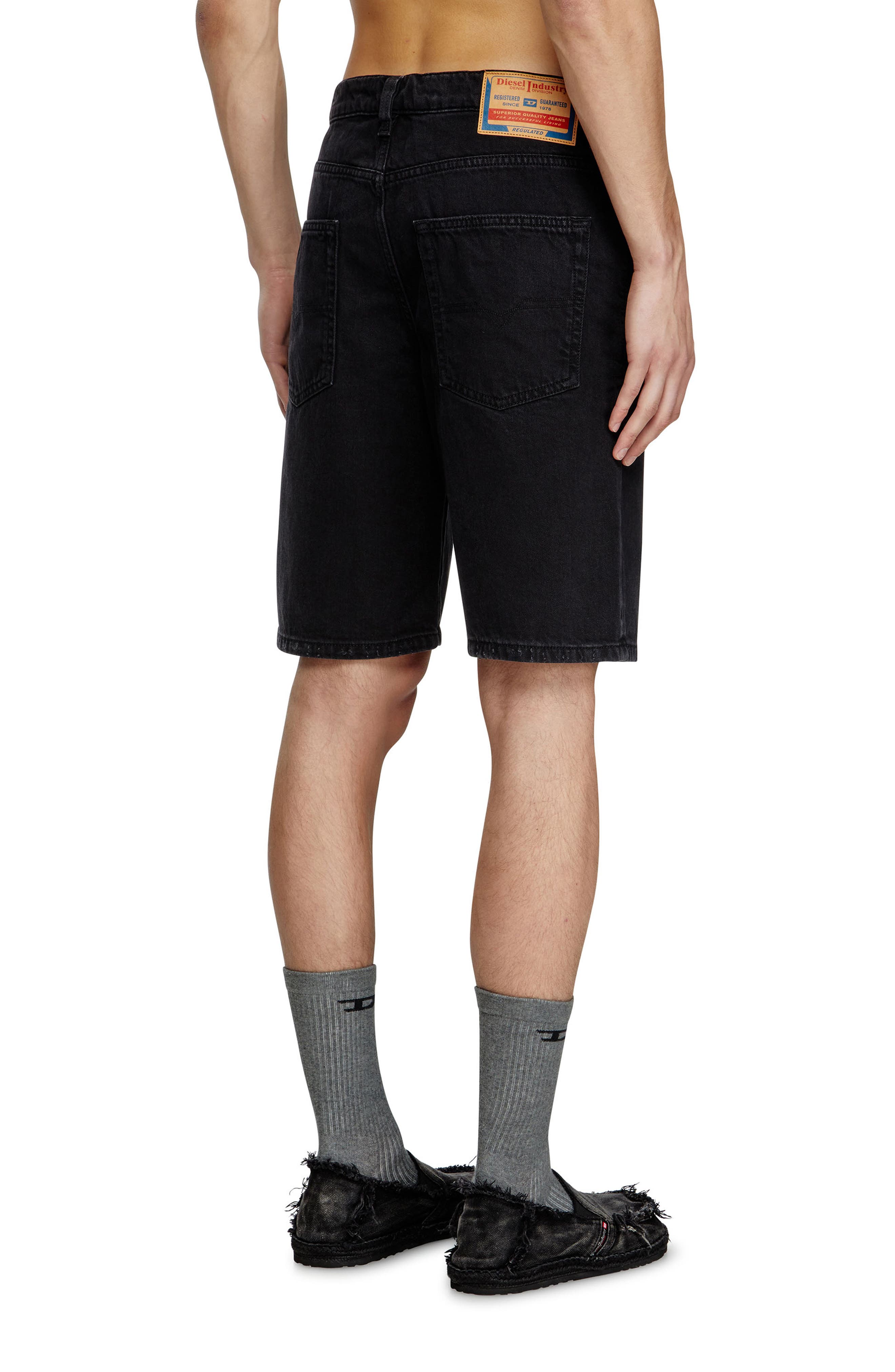 Regular-Short Distressed Denim Shorts - image 2