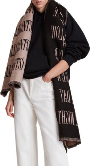 AllSaints Varsity Woven Wool Blend Scarf | Nordstrom display picture 2