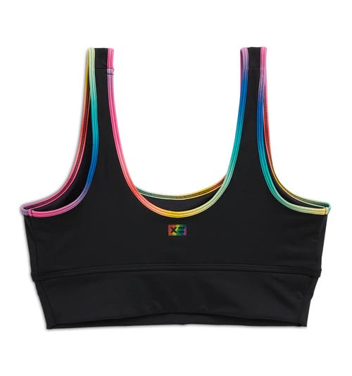 Tomboyx Straight Up Longline Bikini Top In Black