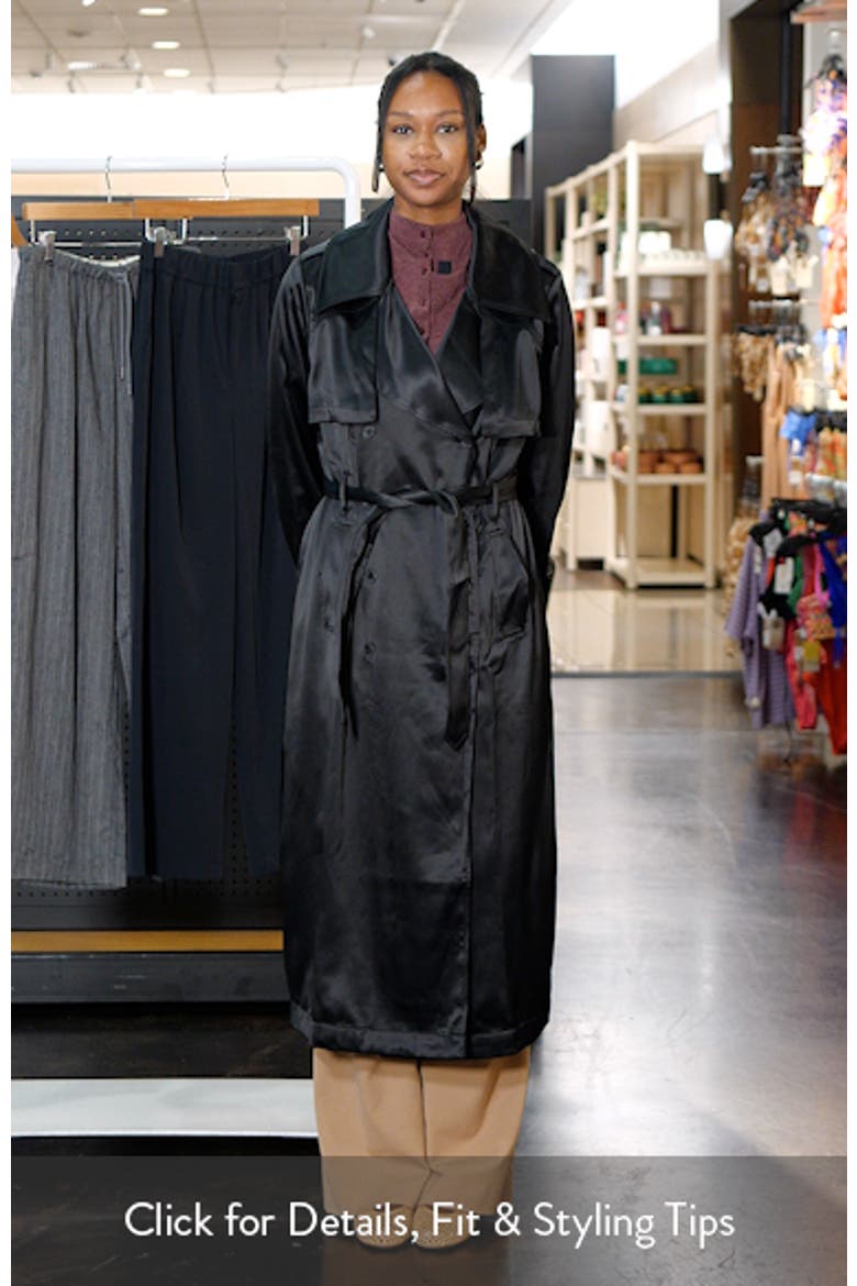 Belted Satin Trench Jacket (Women) | Nordstromrack