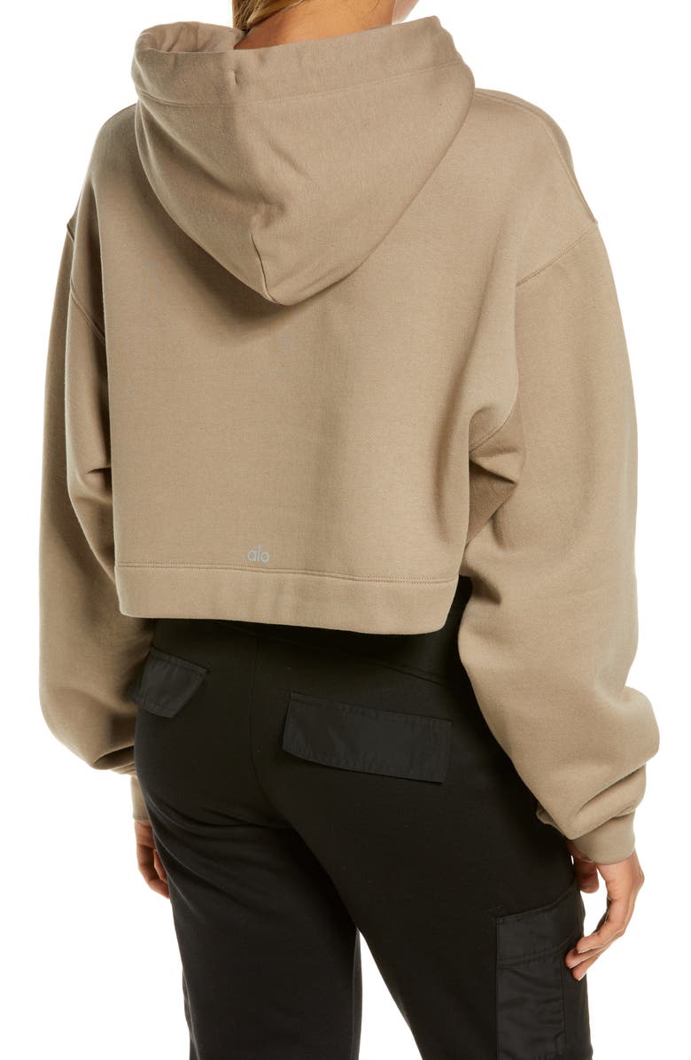 Alo Bae Crop Hoodie, Alternate, color,