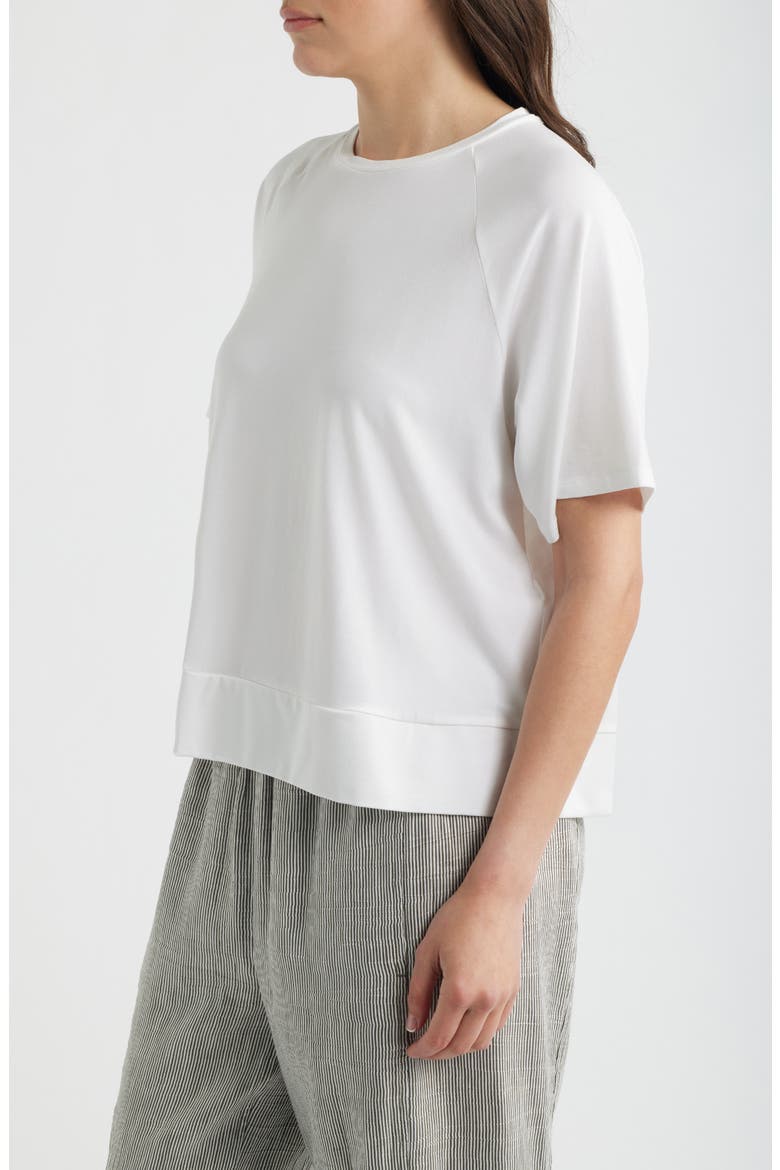 Short Sleeve Crewneck Top, Alternate, color, WHITE