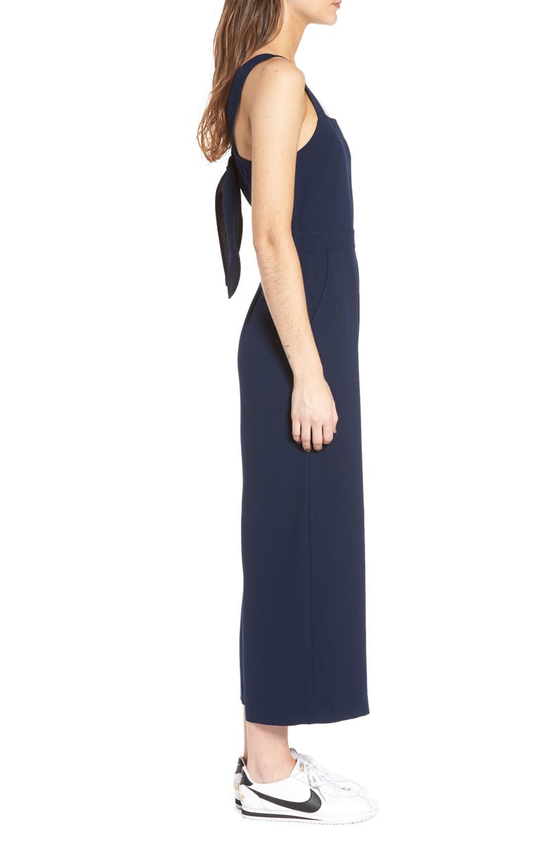 Madewell Apron Bow Back Jumpsuit, Alternate, color,