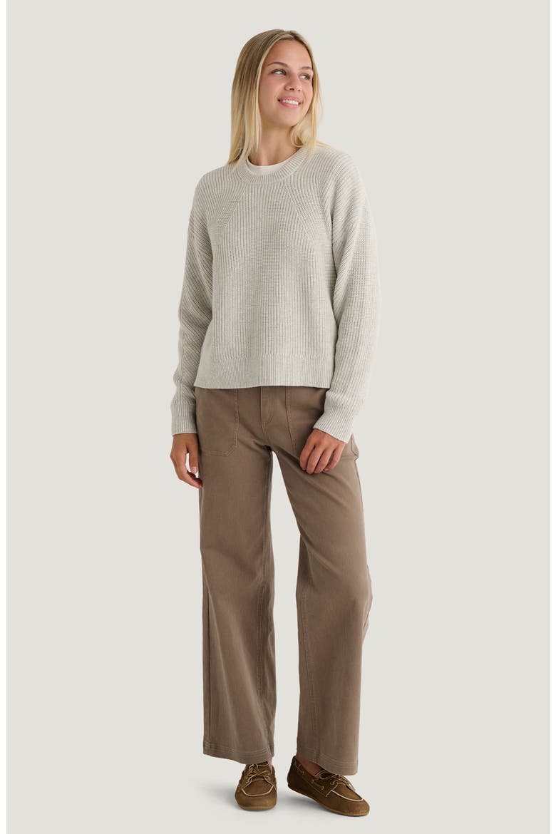 Coastloom Crew Sweater, Alternate, color, OFF WHITE HEATHER