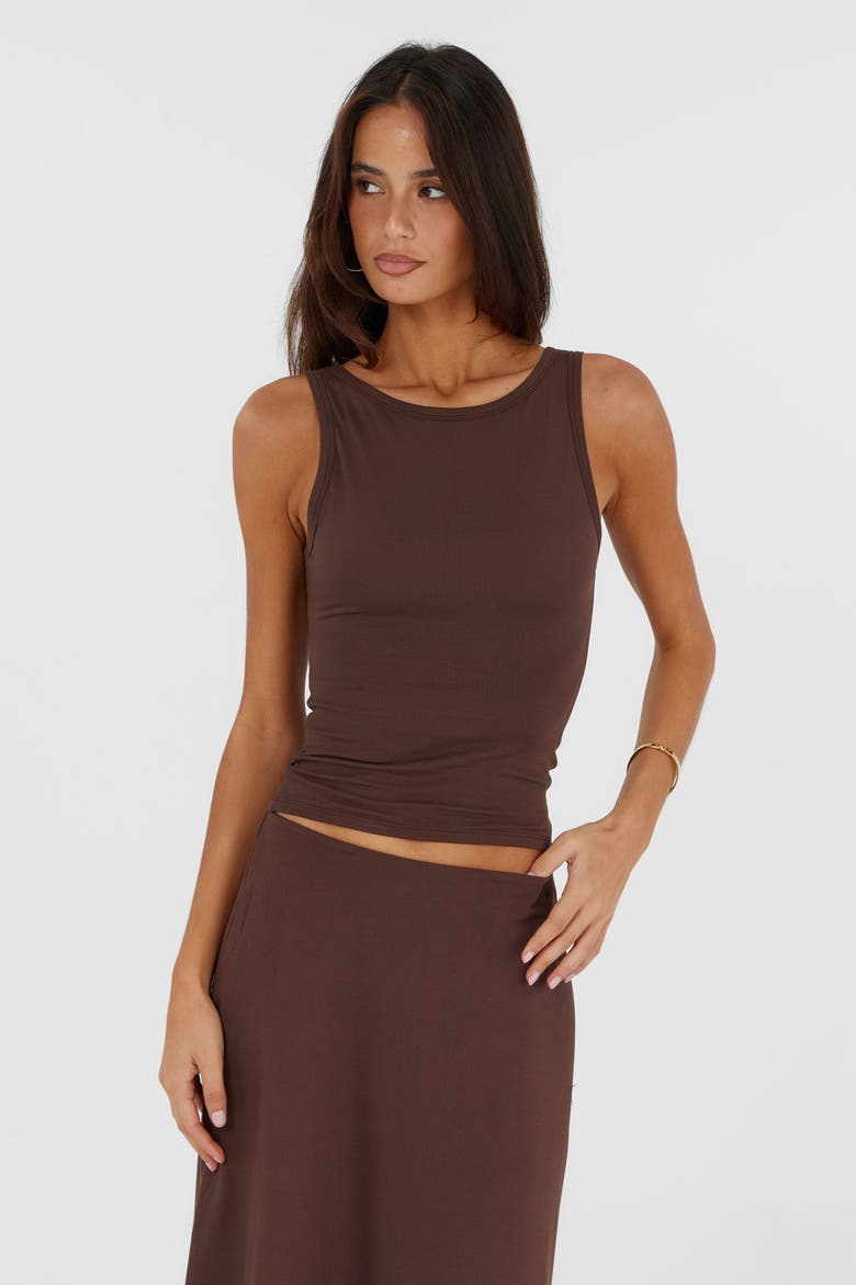 Pippa Tank, Alternate, color, Brown
