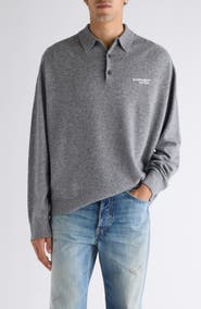 Acne Studios Kluxey Light Richard Yak Hair & Wool Polo Sweater