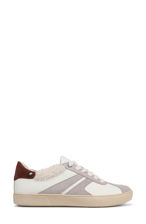 Naturalizer Medina Faux Fur Collar Sneaker In White
