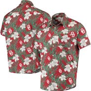 FOCO Men's Crimson Oklahoma Sooners Floral Button-Up Shirt