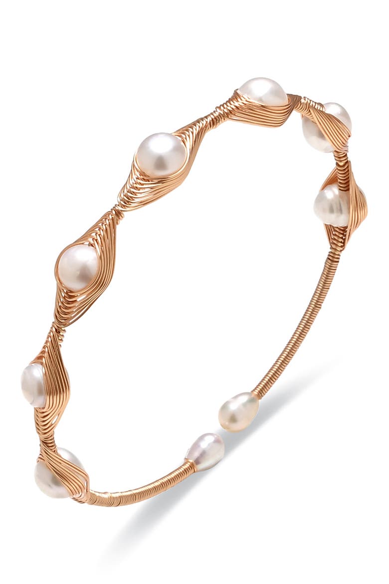 Erika Freshwater Pearl Bracelet, Alternate, color, GOLD