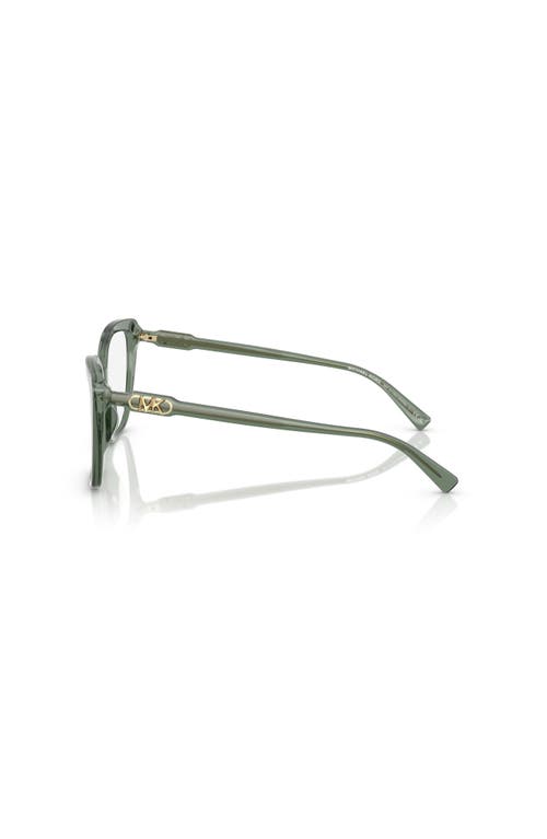 Michael Kors 55mm Square Optical Glasses In Green