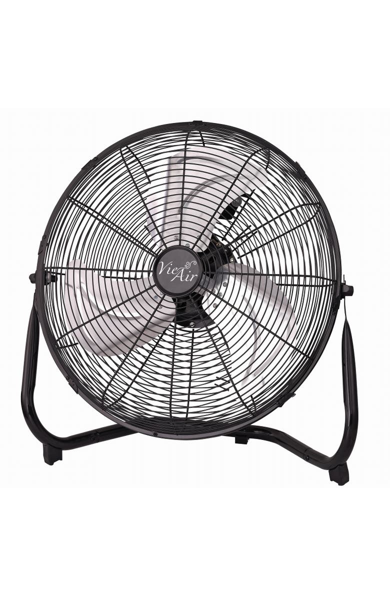 Vie Air 14 Inch Industrial High Velocity Heavy Duty Metal Floor Fan with 3 Speed Settings, Main, color, Black
