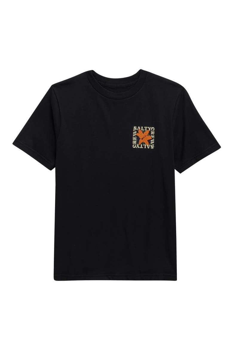 Kids' Petal Graphic T-Shirt, Main, color, BLACK