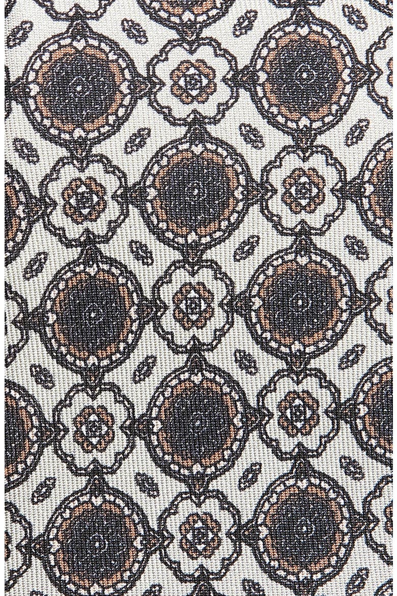 Cromwell Medallion Print Silk Tie, Alternate, color, ECRU