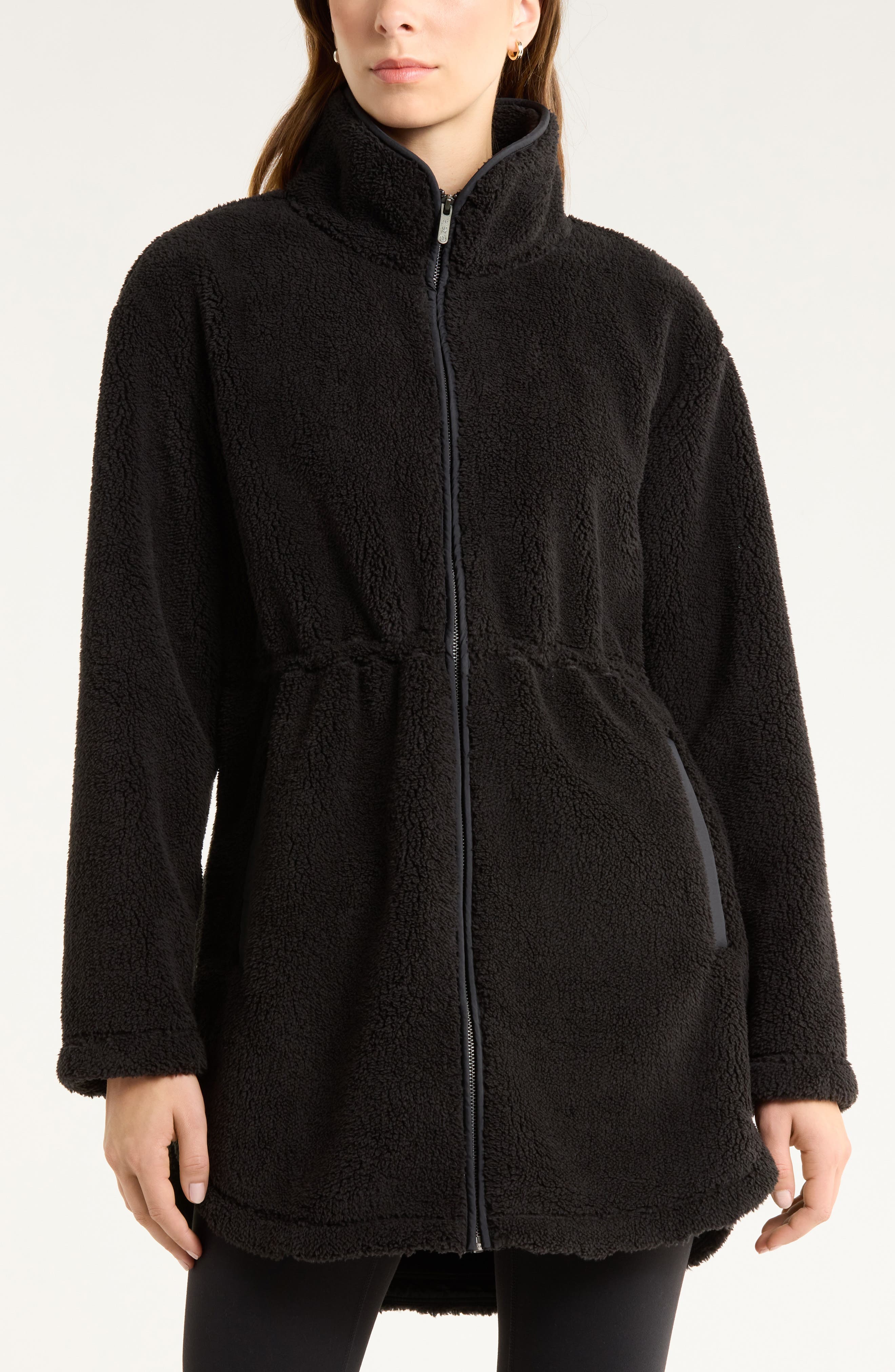【ジャンク】SEL18200LE Faux Shearling Longline Jacket (Women) | Nordstromrack