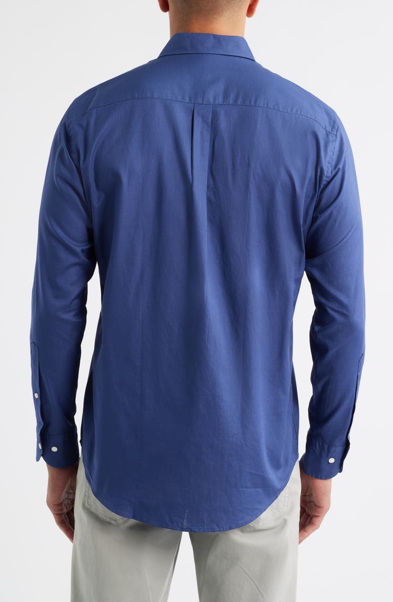 Peter Millar Highlands Soft Twill Button-Up Shirt, Alternate, color, Navy