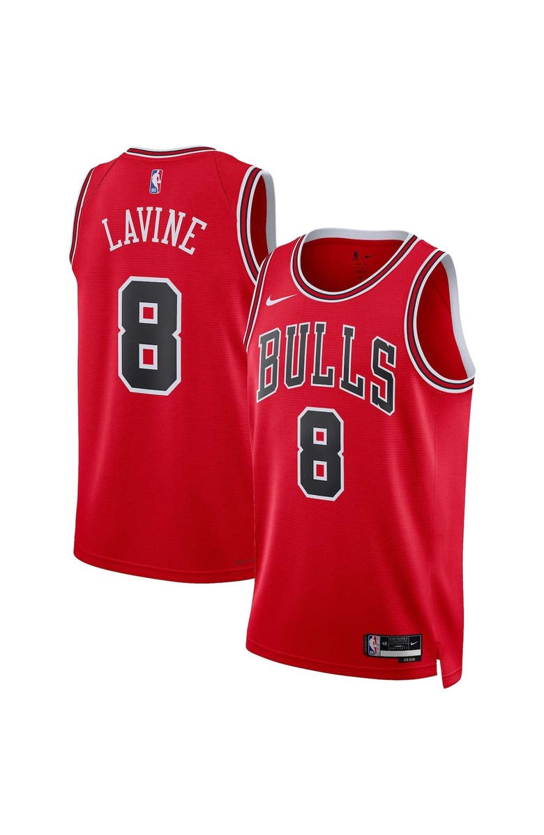 Nike Unisex Nike Zach LaVine Red Chicago Bulls Swingman Jersey - Icon Edition, Main, color, 