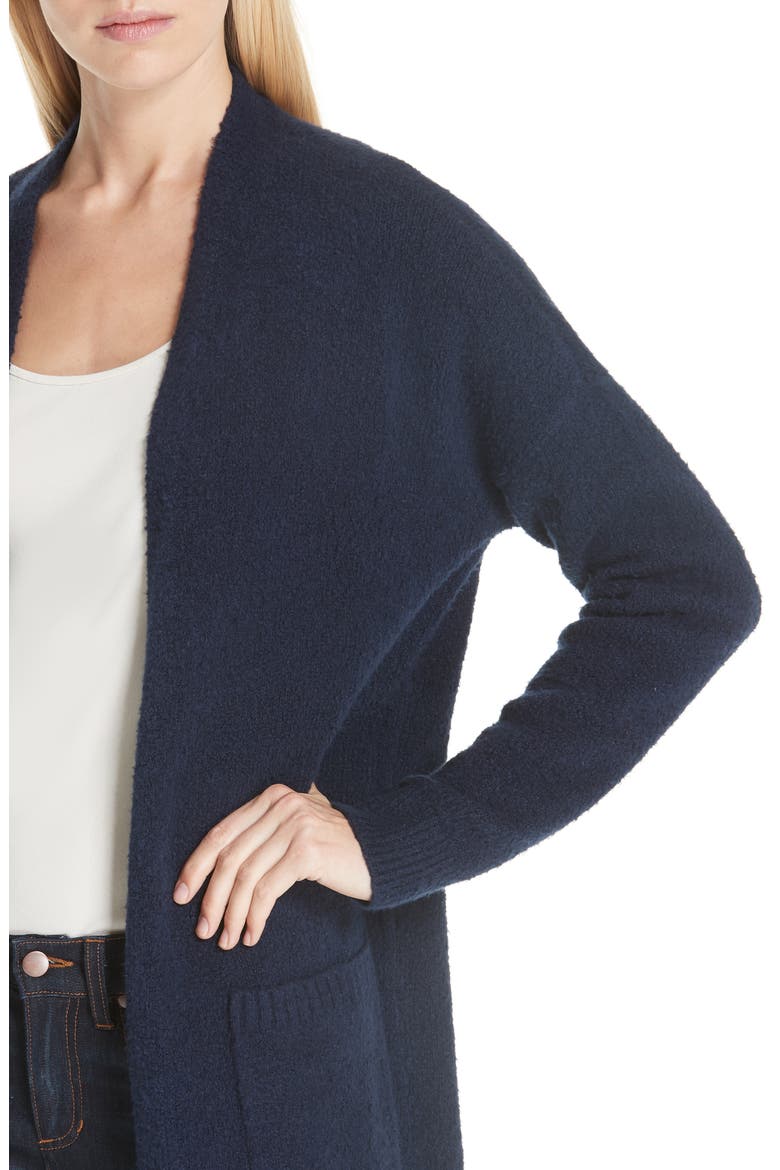 Long Organic Cotton Blend Cardigan, Alternate, color, MIDNIGHT