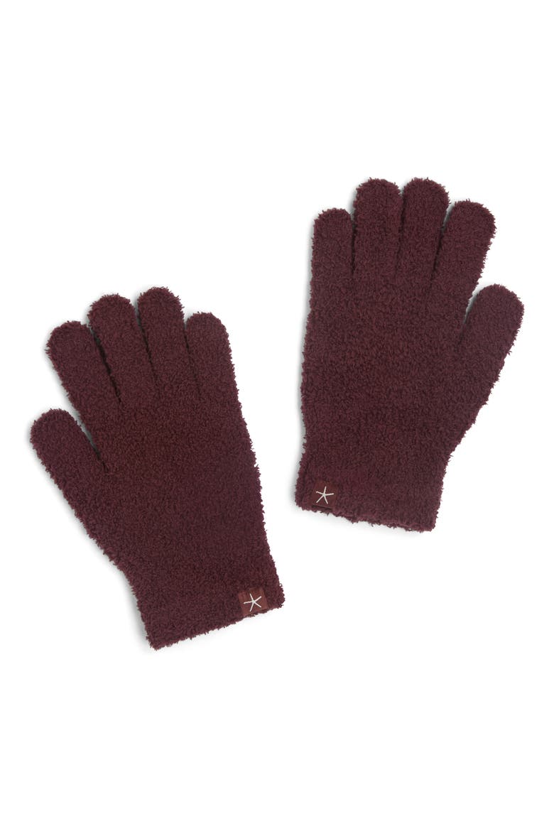 CozyChic® Gloves, Main, color, DEEP GARNET