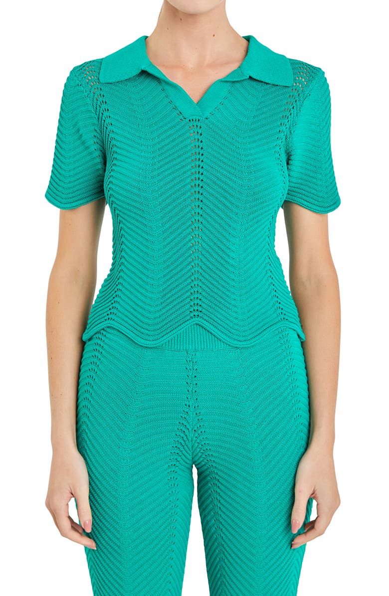 English Factory Scallop Detail Sweater, Alternate, color, 