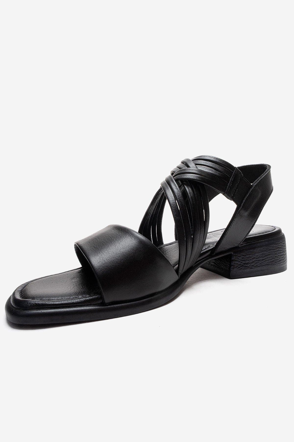 Forever & Always Shoes Livello Leather Multi Strap Sandal, Alternate, color, Black
