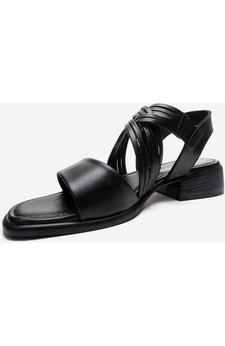 Forever & Always Shoes Livello Leather Multi Strap Sandal, Alternate, color, Black
