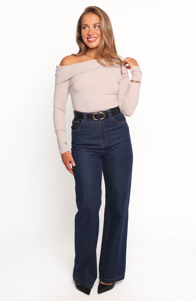 Petal & Pup Liah One-Shoulder Top, Alternate, color, Grey