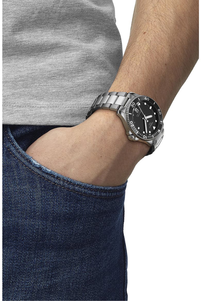 Seastar 1000 Bracelet Watch, 40mm, Alternate, color, GREY