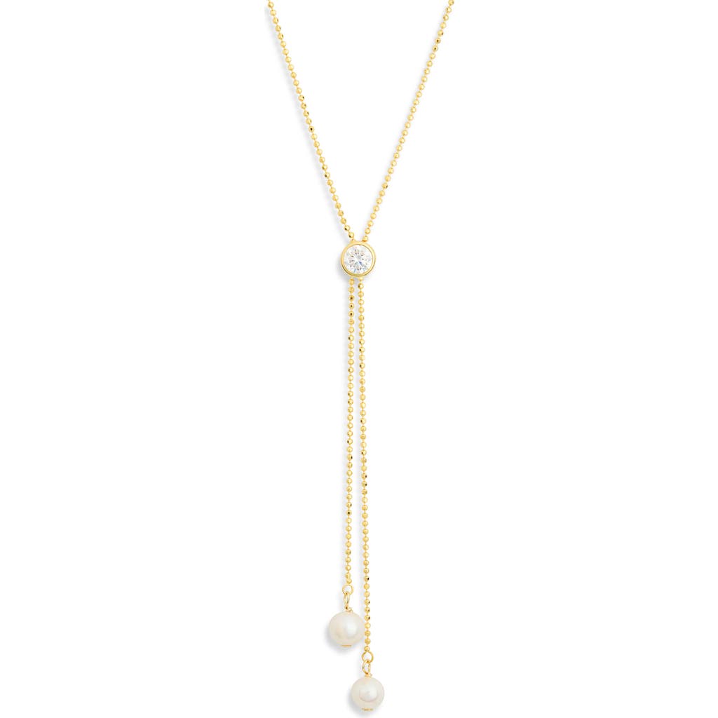 Argento Vivo Bolo Cubic Zirconia Lariat Necklace