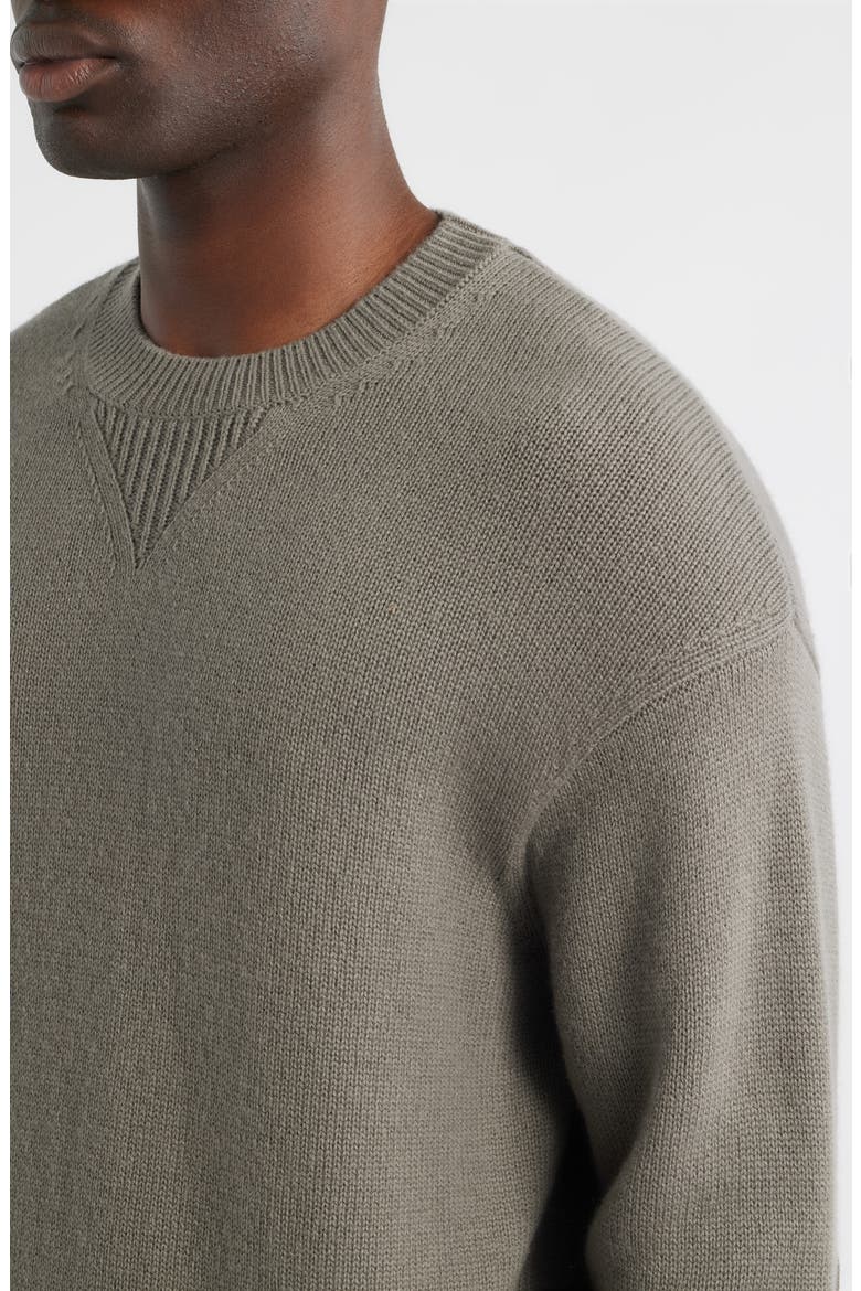 Elbow Patch Wool & Cashmere Sweater, Alternate, color, LIGHT TAUPE