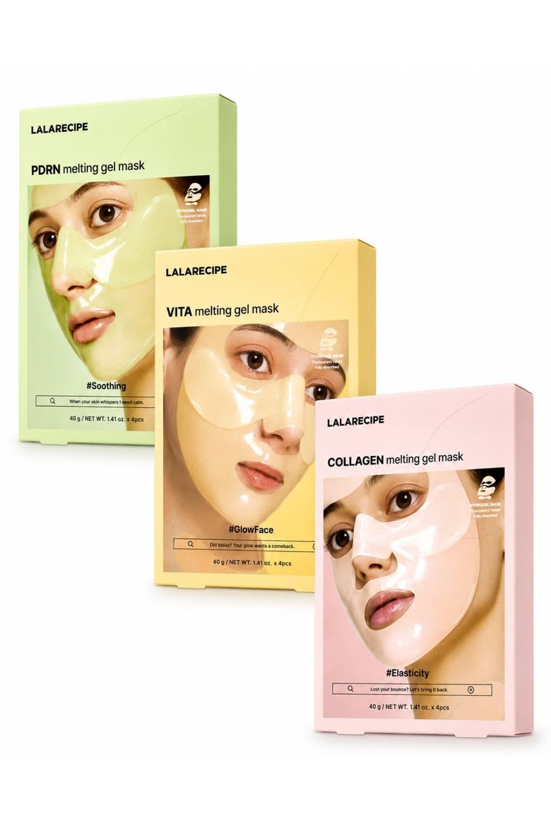 Glow Up Mask Trio Set, Main, color, Clear White
