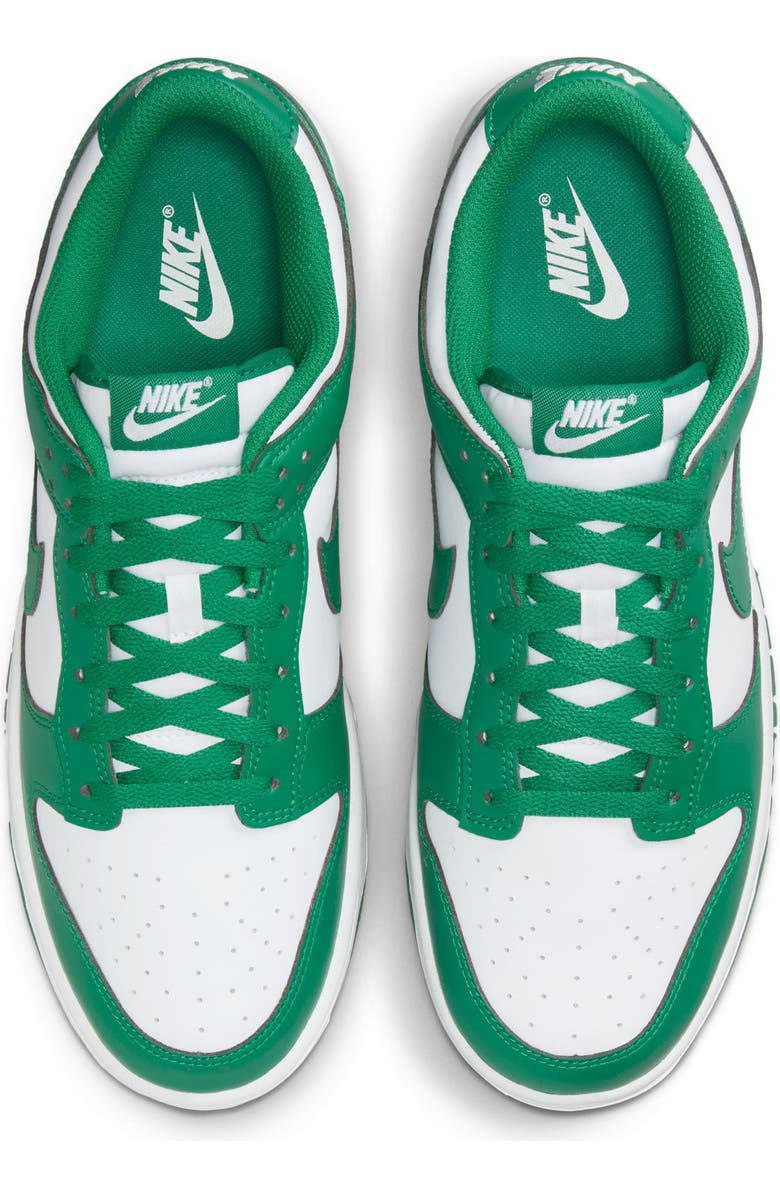 Nike Dunk Low Retro Basketball Sneaker, Alternate, color, White/ Malachite