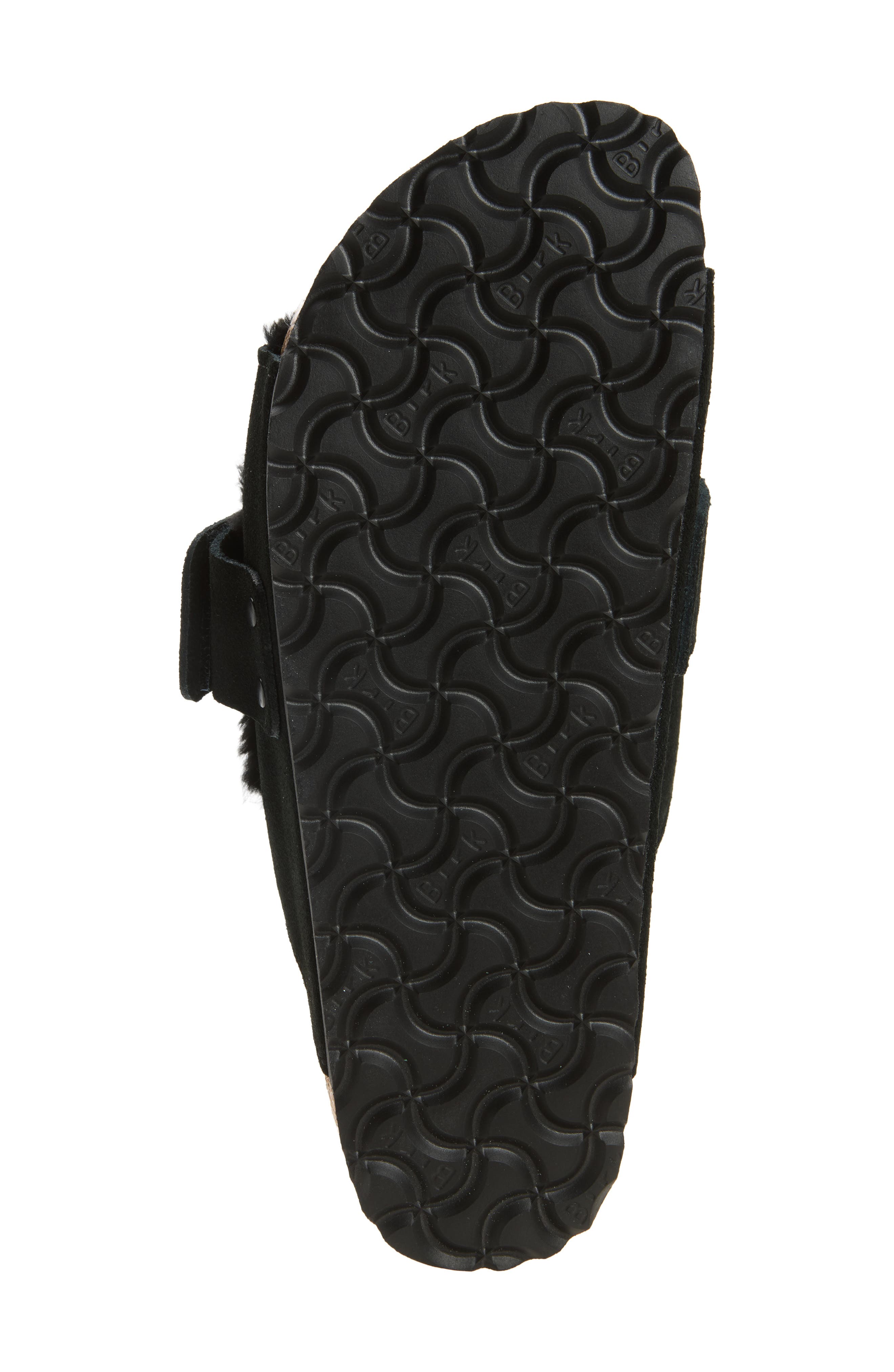 Kyoto Genuine Shearling Sandal - Discontinued, Alternate, color, BLACK/ BLACK