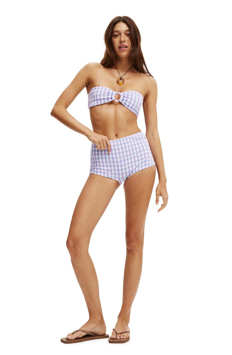 COTTON ON BODY Ring Front Bandeau Bikini Top, Alternate, color,