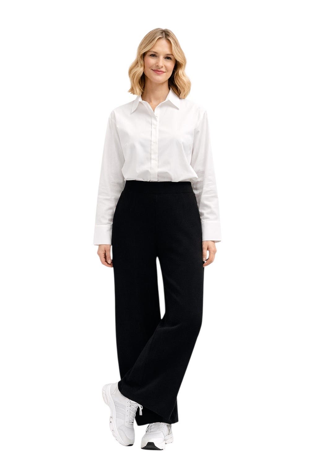 Cool Knit Flexible Waist Palazzo Pants - image 2