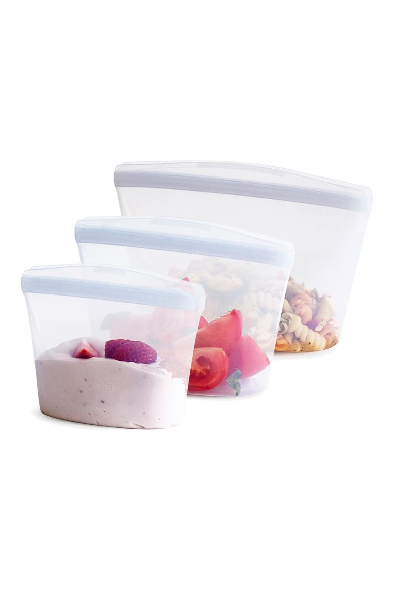 3-Pack Reusable On-The-Go Bowls, Alternate, color, CLEAR